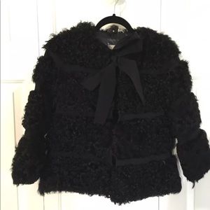 Moncler Woman’s Black Down & Persian Lamb Coat